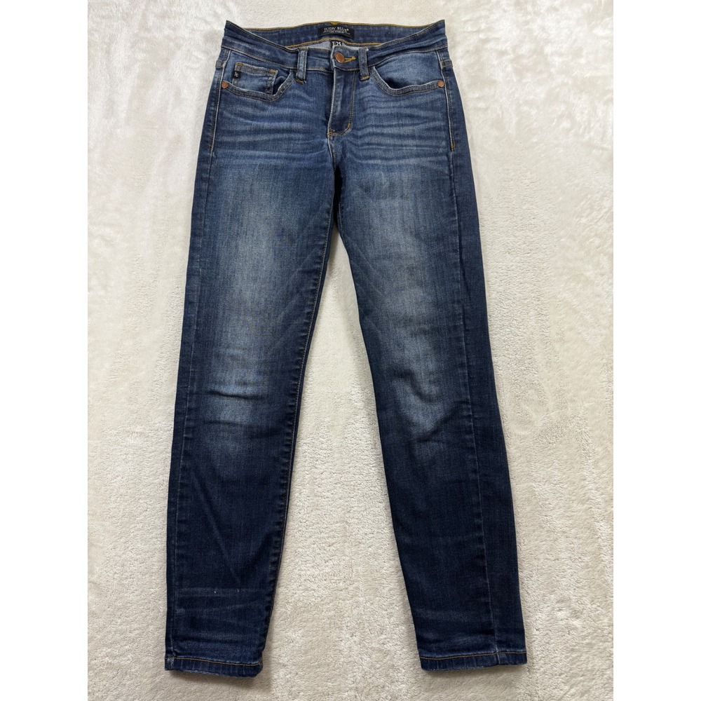 Judy Blue Womens Mid Rise Skinny Dark Wash Jeans 1/25 Meas: 26x26